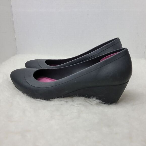 Crocs Lina Wedge Pump Dual Comfort Womens Size 9 - Picture 3 of 10